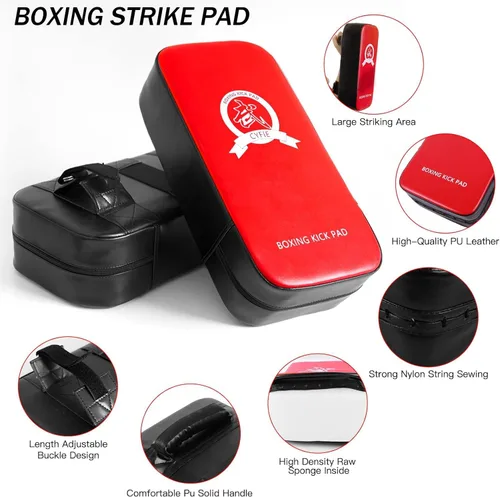 Vista 4 de 3-in-1 Boxing Pad Set –Focus Punching Mitts, Martial Arts Target Training Paddle and Kicking Pad for Kickboxing Taekwondo Karate MMA, Boxing