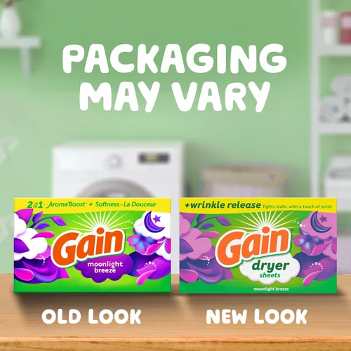 Vista 6 de Gain Hojas para secadora, aroma Moonlight Breeze, 120
