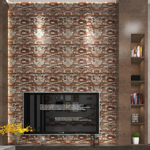 Vista 3 de Yutianli Paneles de pared autoadhesivos 3D de 7 mm de grosor anticolisión, 10 unidades, 57 pies cuadrados, panel de pared de espuma antigua, paneles