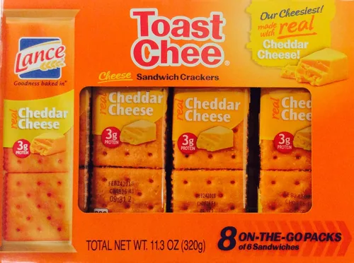 Vista 18 de Lance - Galletas saladas tipo sándwich, Captain's Wafers, paquete variado, 10 paquetes individuales, 6 sándwiches en cada uno