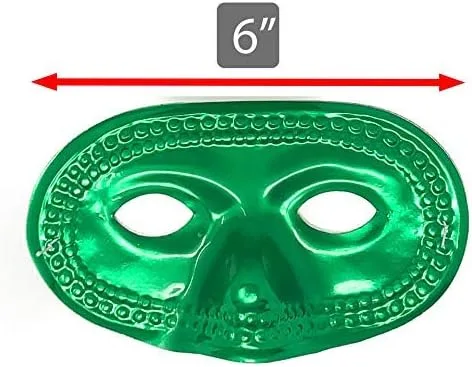 Vista 3 de 50 máscaras Mardi Gras Máscaras metálicas de media fiesta a granel