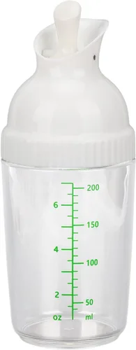 Vista 10 de Recipiente para aderezo de ensalada de 6.8 fl oz, botella mezcladora de aderezo de ensalada con tapa antigoteo para aderezos de ensalada, aceite
