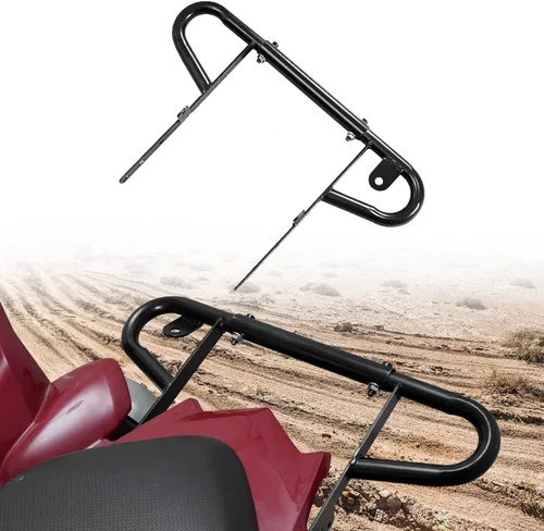 Parachoques trasero para ATV Raptor, HAKA TOUGH negro acero trasero Pasanger Grab Bar Racing Handle Parachoques para Yamaha Raptor 700/700R