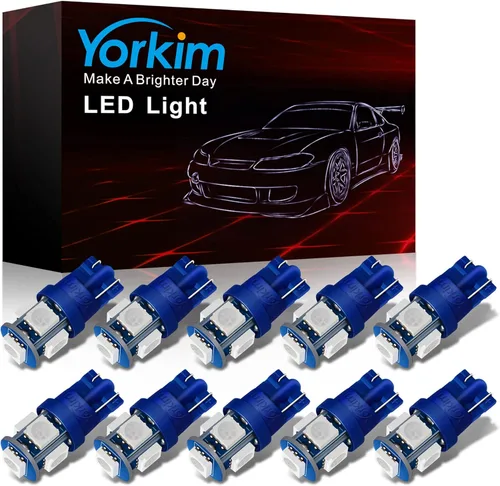 Vista 19 de Yorkim 194 bombillas LED blancas 6000 K súper brillantes de 5ª generación, T10 168 bombilla LED para interior de automóvil, cúpula mapa, puerta