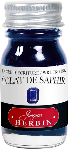 Vista 21 de Herbin - Tinta para pluma estilográfica embotellada, 0.3 fl oz, color azul