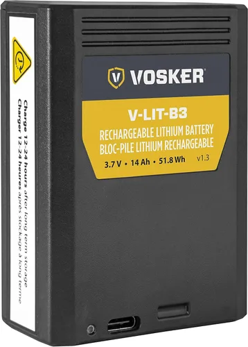 Vista 3 de Vosker Batería de litio extra recargable para cámaras de seguridad móviles V300 y VKX, batería de litio de larga duración, carga rápida de 14 000