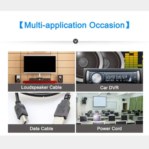 Vista 8 de Roctee - Anillo de cable de filtro de ruido EMI RFI, 12 piezas de estrangulador de ferrita a presión con supresor de ruido, clip de cable
