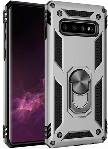 Vista 10 de Funda de grado militar para Samsung Galaxy S10 Plus 360 con anillo giratorio de metal con soporte de soporte magnético integrado para montaje