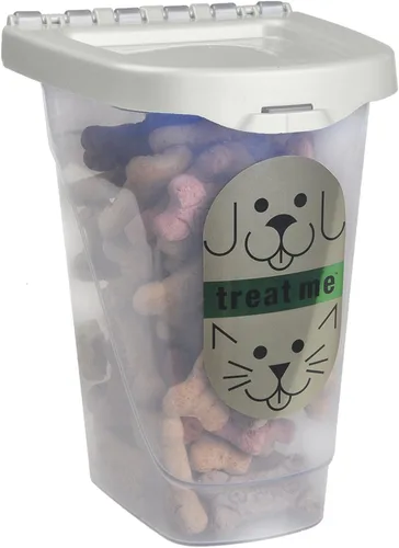 Vista 5 de Van Ness Recipiente hermético para mascotas y almacenamiento de alimentos para gatos, capacidad de 2 libras