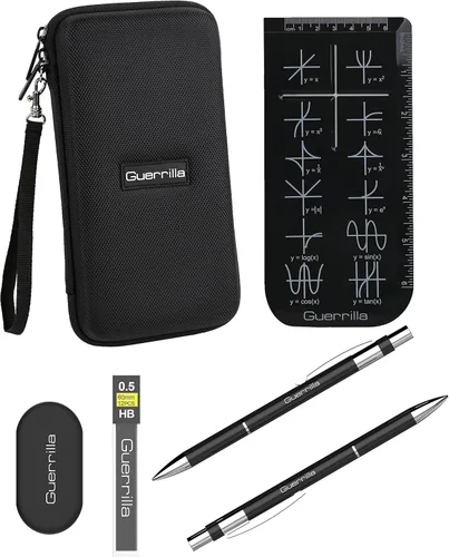 Funda con cierre para calculadora gráfica (G1-CALCCASEBLK), de la marca Guerrilla, Negro