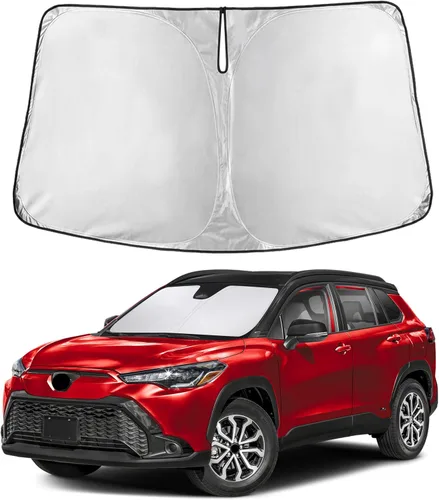 Vista 166 de EcoNour - Parasol plegable para parabrisas de Toyota Tacoma 2016-2025 2026, accesorios para camioneta de 2 puertas y 4 puertas, protector de visera
