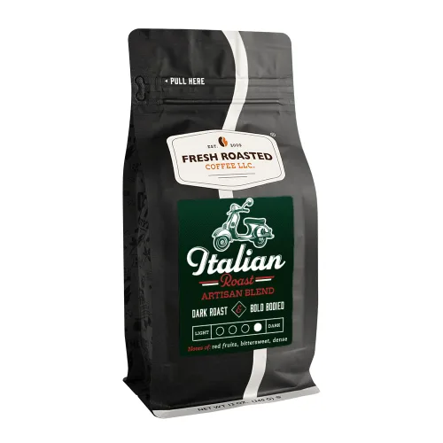 Vista 77 de Fresh Roasted Coffee, Caballero Negro Orgánico USDA Orgánico, Kosher Tostado oscuro 2 lb (32 oz) Molido