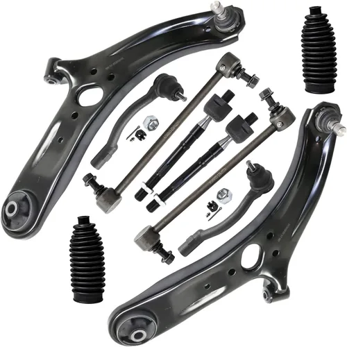 Vista 228 de Detroit Axle - Kit de suspensión frontal de 10 piezas para Chevy Trailblazer EXT GMC Envoy XL XUV Buick Rainier Isuzu Ascender Olds Bravada, brazos
