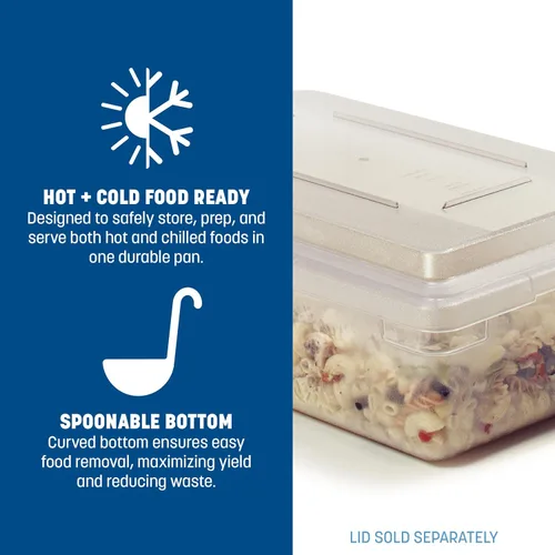 Vista 3 de Carlisle FoodService Products Storplus Contenedor de almacenamiento de alimentos con diseño apilable para catering, bufés, restaurantes