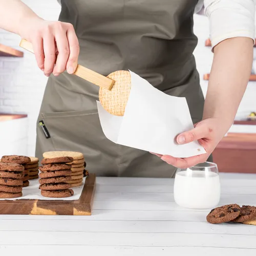 Vista 4 de Restaurantware Bag Tek - Bolsas dobles abiertas de 6.25 x 4.75 pulgadas, 100 hojas pequeñas de papel delicatessen, desechables, a prueba de grasa