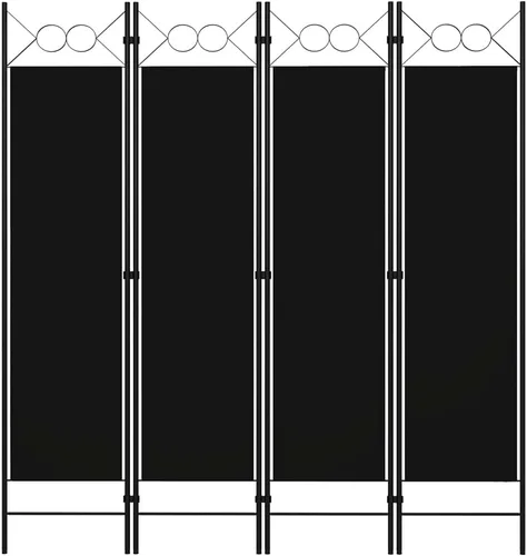 vidaXL Divisor de habitación, pantalla de privacidad plegable de 4 paneles para separación de habitaciones, divisor de habitación independiente para