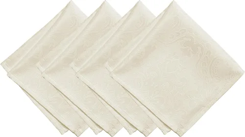 Vista 9 de Elrene Home Fashions Caiden Elegance Servilletas de tela de damasco impermeables, resistentes a las manchas y a las arrugas (juego de 4), 17 x 17