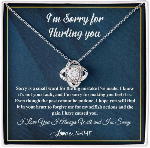 Yametee Collar personalizado de disculpa con texto en inglés "I'M Sorry para esposa, novia, perdóname, perdóname, perdóname", dije de disculpa para