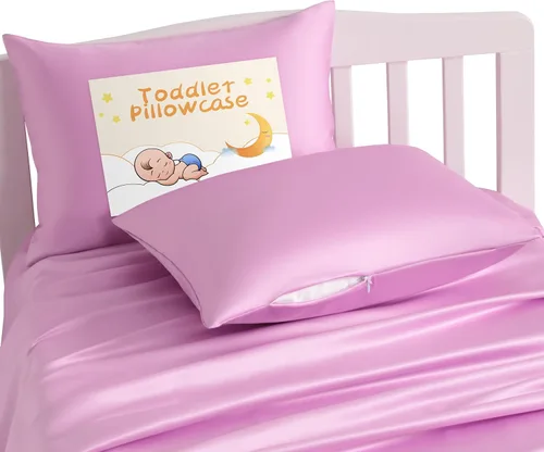 Vista 15 de NTBAY Fundas de almohada de satén de seda con cremallera para niños pequeños, paquete de 2 fundas de almohada con cremallera oculta de 13 x 18 Negro