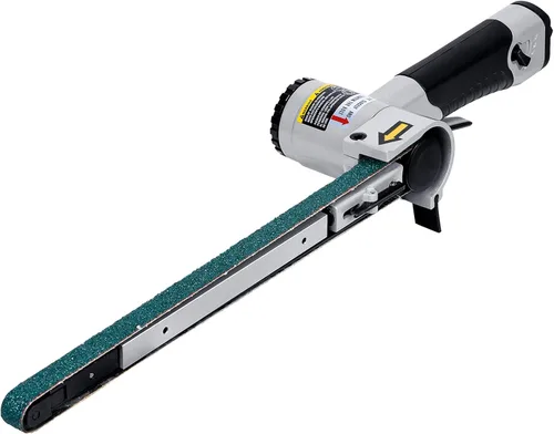 Vista 9 de Lijadora de banda de aire de 1/2" x 18" - Lijadora manual mini para todos los ángulos con 3 bandas (36/40/60#) Herramienta neumática industrial