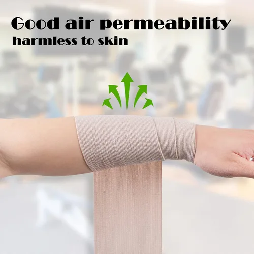 Vista 5 de OBTANIM 6 rollos de vendaje elástico con 12 clips adicionales, cinta elástica de compresión de 6 pulgadas x 15 pies para médicos, deportes