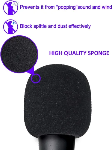 Vista 4 de YOUSHARES - Filtro pop SM58 compatible con micrófono Shure SM58, SM58S SM58-LC tipo bola para reducir los ruidos del viento, cubierta de micrófono