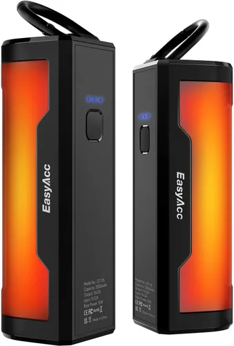 EasyAcc Hand Warmers Rechargeable 2 Pack, 10000mAh Magnetic Hand Warmers, 18Hrs Long Heating, with Camping Hook, Pocket Size, Gifts for Christmas,