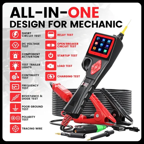 Vista 4 de Kit de Sonda de Circuito de Potencia TopDiag P200 - Probador de Circuito Automotriz con Actualización en Línea 2024, Rango de Voltaje 9~30V