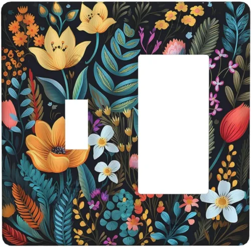 Vista 137 de Cubiertas de pared de estilo rústico occidental de madera puerta de granero herradura de hierro estrella placas de pared simple dúplex cubiertas