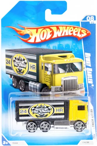2009 Hot Wheels HW City Works Yellow Hiway Hauler con PR5s #114 (8 de 10) escala 1:64