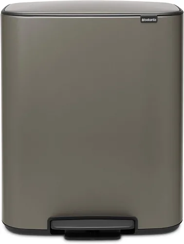 Vista 12 de [Usado] Brabantia Bo - Basurero de cocina con compartimento individual, color negro mate, cubo interior de 9.5 galones, cubo de basura de cierre