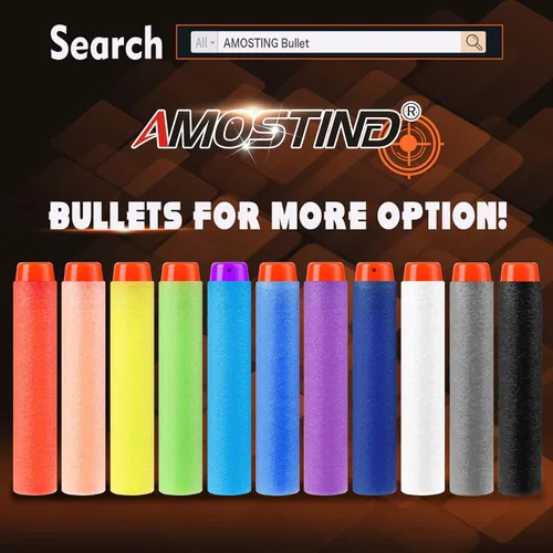 Vista 7 de AMOSTING Paquete de 100 dardos de repuesto para Nerf N Strike Elite 2.0 Series que brillan en la oscuridad, compatible con todos los blasters Elite