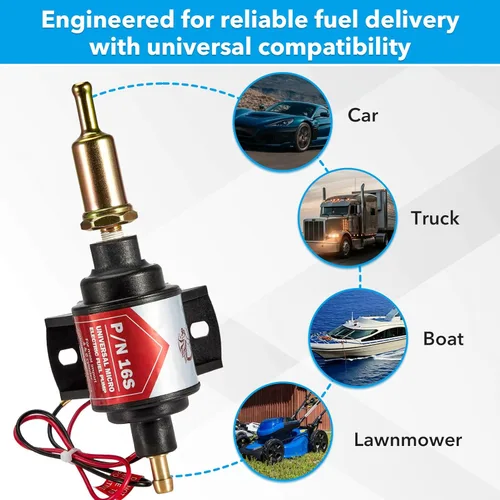 Vista 5 de CarBole 6 Volt Electric Fuel Pump 5-9 PSI, 25-30 GPH for Gasoline Engines