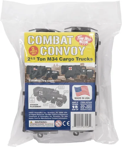Vista 6 de TimMee - Camiones de plástico para hombre, color negro, M34 Deuce y media carga, fabricados en EE. UU