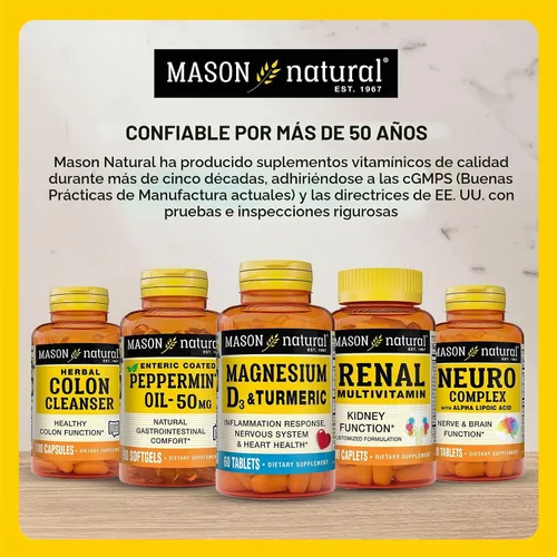 Vista 7 de MASON NATURAL Aceite de ajo de 1000 mg, corazón saludable, apoya la función circulatoria, mejora la salud cardiovascular, 100 unidades, paquete de 3