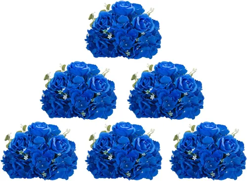 Vista 35 de BLOSMON Bolas de Flores Artificiales Centros de Mesa de Boda 2 Piezas 11.8" Lila Flores Falsas Rosa Hortensia Arreglo de Bolas Centro de Mesa