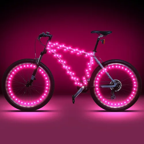 Vista 14 de Woanger 3 luces LED para bicicleta para montar por la noche, marco de bicicleta y luces de rueda, accesorios de bicicleta a batería, regalos