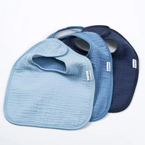 Vista 5 de Baberos unisex para bebé de muselina Gerber, pack de 8 para babeo