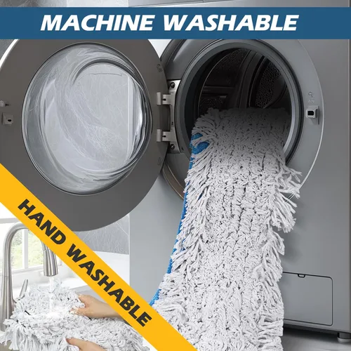 Vista 7 de MASTERTOP - Trapeador comercial de 42 pulgadas, trapeador de suelo para polvo resistente con mango largo de 52 pulgadas, grandes trapeadores