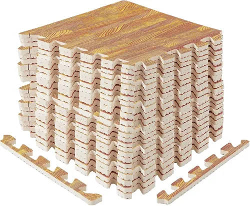 Vista 15 de Yes4All Alfombrillas Entrelazadas de EVA, Baldosas de Suelo tipo Rompecabezas, Acolchado de Suelo de Espuma con Borde para Muebles, Espacio