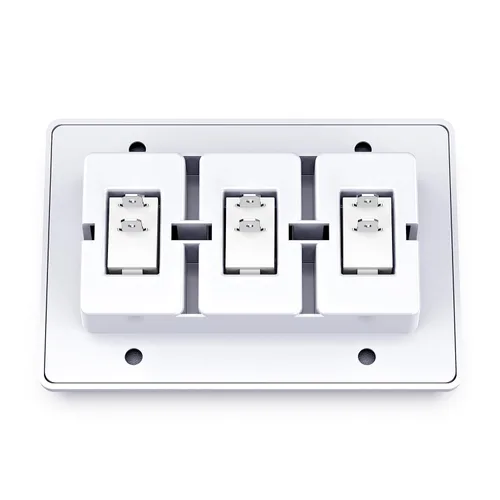 Vista 3 de Leisure LED interruptor triple SPST de encendido/apagado moderno con tapa, de 12 voltios, para RV, remolque, cámper, con etiqueta adhesiva (blanco)