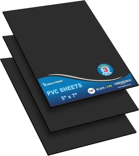 Vista 30 de Mega Format Hojas de plástico de PVC expandido – Hoja negra rígida de 5 x 7 pulgadas para manualidades, señalización y exhibiciones – Sintra