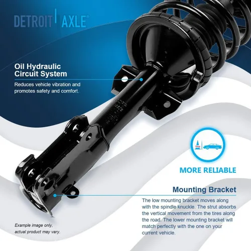 Vista 6 de Detroit Axle - Kit de suspensión frontal de 8 piezas para Ford 2005-2010 Mustang, 2 puntales, 2 brazos de control inferiores, 2 extremos de barra