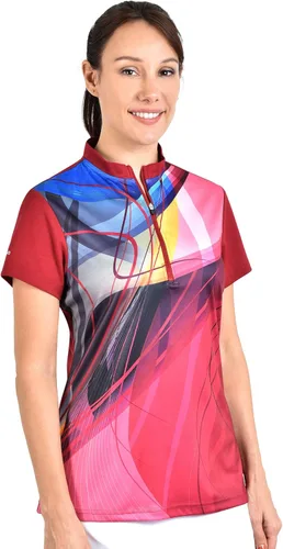 SAVALINO Camiseta estampada por sublimación de bolos para mujer, el material absorbe el sudor y se seca rápidamente, talla S-5XL