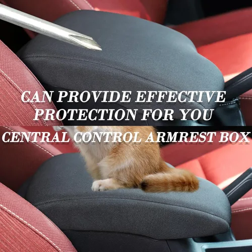 Vista 5 de Funda de consola central de alta calidad compatible con Toyota Hilux 2015 2016 2017 2018 2019 2020 2021 Protector de cojín para reposabrazos de coche