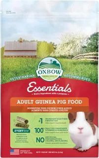 Alimento para conejillos de indias Oxbow Essentials, para conejillo de indias adulto, hecho con heno timothy Oxbow, pellets de comida para mascotas