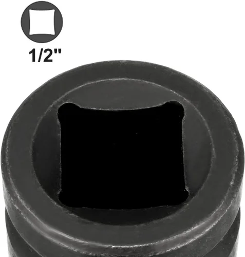 Vista 4 de uxcell Reductor de enchufe de impacto de 1/2" (hembra) x 3/8" (macho) para uso con llaves de impacto de aire, barras rompedoras, trinquetes, acero