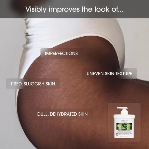 Vista 9 de Advanced Clinicals - Crema corporal con retinol + loción corporal termoreafirmante con aceite de grano de café verde, juego de cuidado de la piel