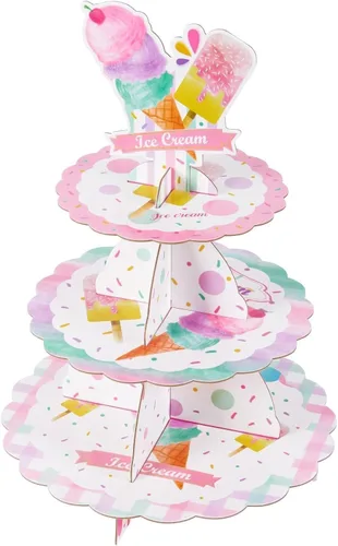 Vista 11 de WERNNSAI Soporte para cupcakes de mariposa de 3 niveles, decoración de fiesta de cumpleaños de mariposa rosa, soporte para cupcakes para niñas