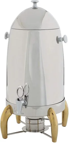 Winco Urnas de café Virtuoso 905A con patas doradas, 5 galones